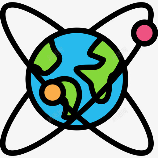 地球科学34线性颜色图标svg_新图网 https://ixintu.com 地球 科学34 线性颜色