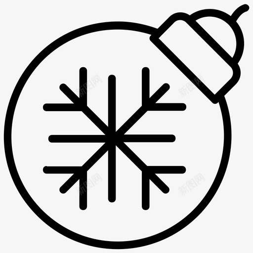 圣诞饰品新年快乐线图标svg_新图网 https://ixintu.com 圣诞饰品 新年快乐线图标