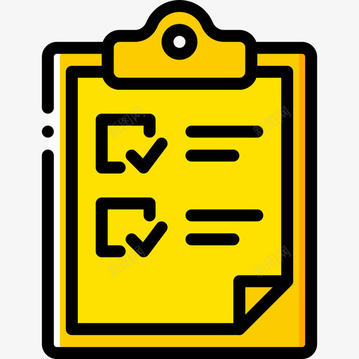 剪贴板文件和文件夹12黄色图标svg_新图网 https://ixintu.com 剪贴板 文件和文件夹12 黄色