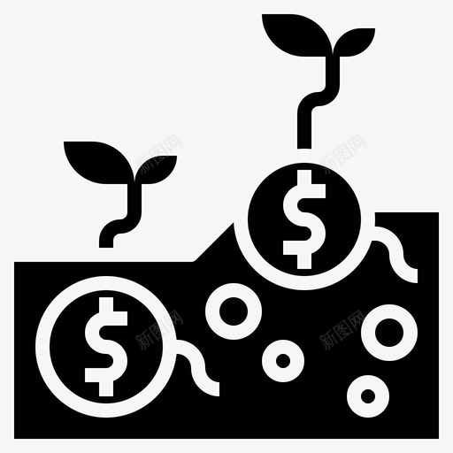 增长银行投资图标svg_新图网 https://ixintu.com 创业和发展稳健 厂房 增长 投资 资金 银行