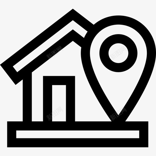 住宅房地产37线性图标svg_新图网 https://ixintu.com 住宅 房地产37 线性
