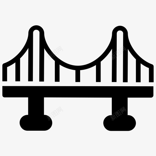 链桥巴黎桥链式立交桥图标svg_新图网 https://ixintu.com 世界著名桥梁字形图标 巴黎桥 链式立交桥 链桥