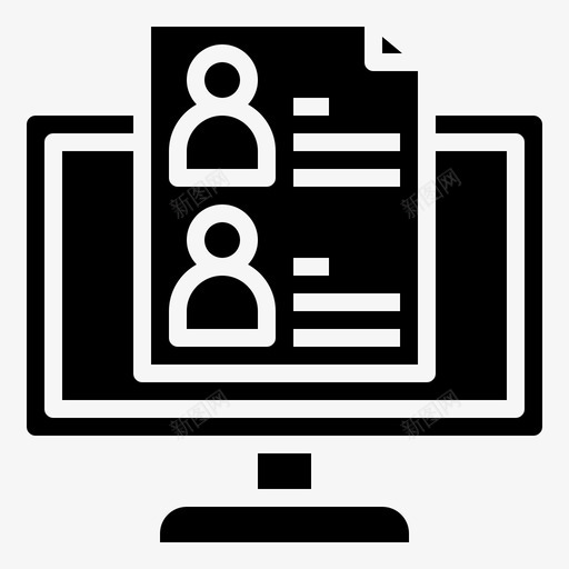 计算机基础信息界面图标svg_新图网 https://ixintu.com 信息 工作 法律和司法坚实 界面 网站 网页 计算机基础
