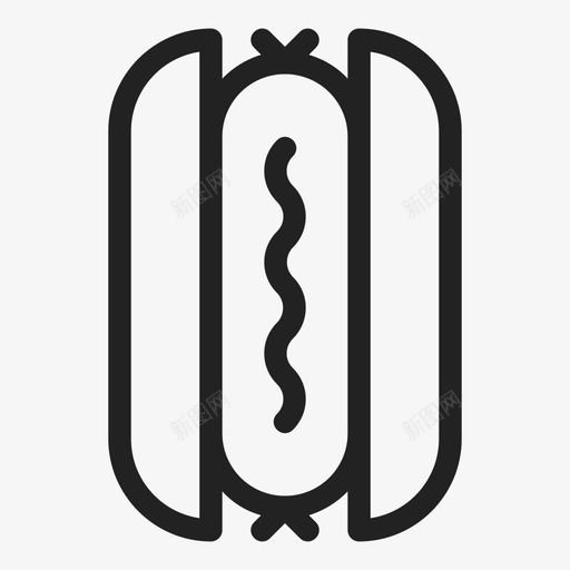 热狗面包肉图标svg_新图网 https://ixintu.com 热狗 肉 芥末 面包 香肠