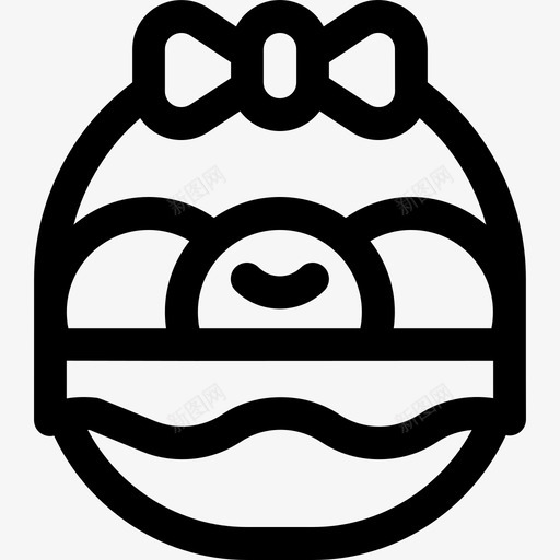 篮子中国年直线图标svg_新图网 https://ixintu.com 中国年 直线 篮子