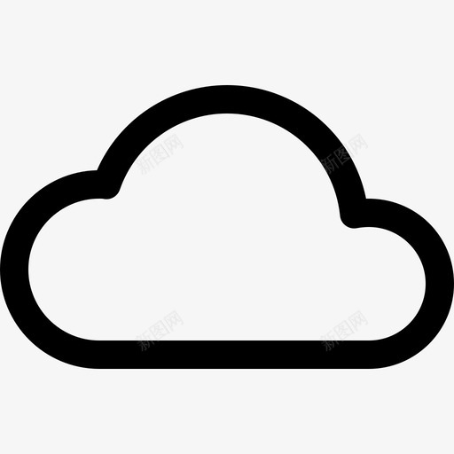 云95号天气线性图标svg_新图网 https://ixintu.com 95号天气 云 线性