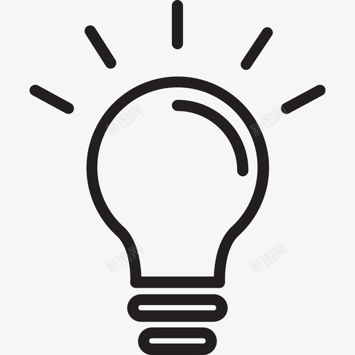 灯泡seo61线性图标svg_新图网 https://ixintu.com seo61 灯泡 线性