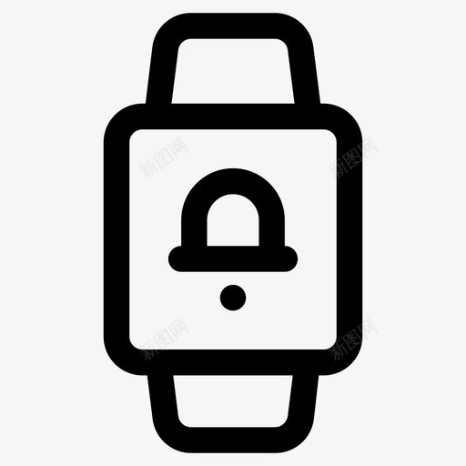 智能手表闹钟数码小工具图标svg_新图网 https://ixintu.com 小工具 数码 时间 智能手表闹钟 现代