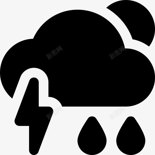 暴风雨天气96充满图标svg_新图网 https://ixintu.com 充满 天气96 暴风雨