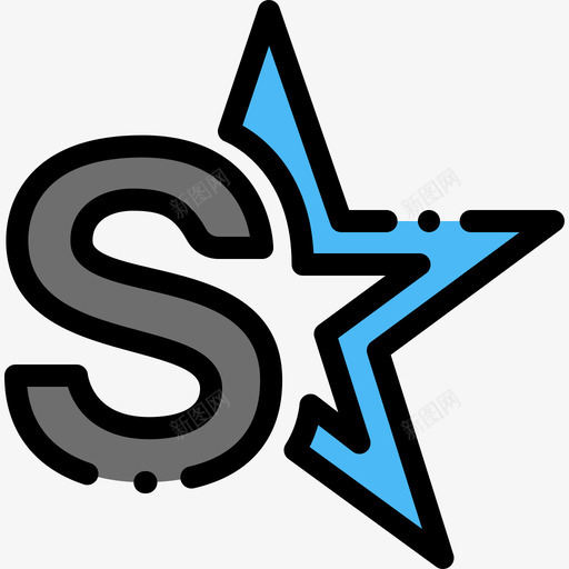 Skyrock社交媒体35线性颜色图标svg_新图网 https://ixintu.com Skyrock 社交媒体35 线性颜色