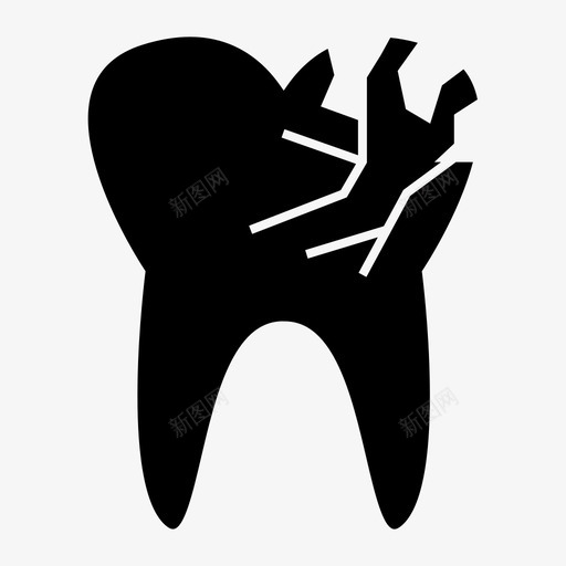 坏了龋齿牙齿图标svg_新图网 https://ixintu.com 健康 坏了 牙齿 龋齿