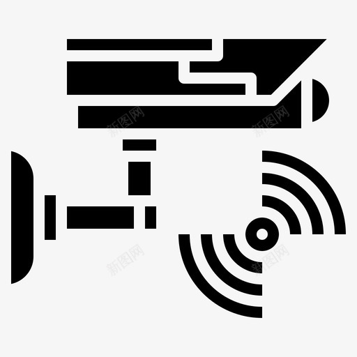 视频监控摄像头闭路电视图标svg_新图网 https://ixintu.com 安全固态 安全摄像头 摄像头 电路 视频监控 闭路电视