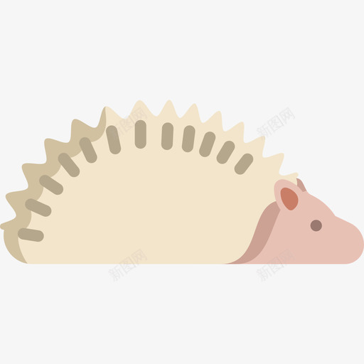 刺猬动物27扁平图标svg_新图网 https://ixintu.com 刺猬 动物27 扁平