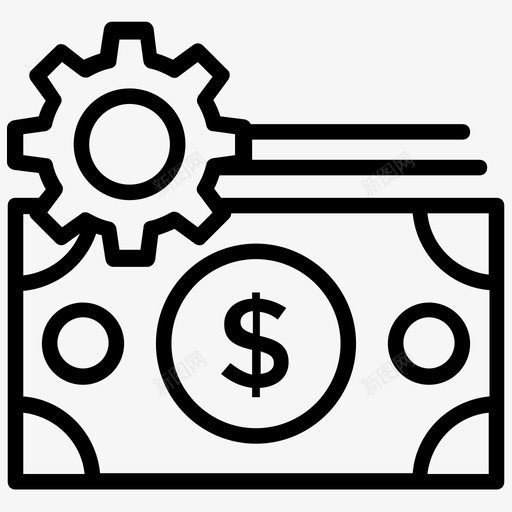 资金管理银行业务预算编制图标svg_新图网 https://ixintu.com 加密货币 增长黑客线图标 财务会计 资金管理 银行业务 预算编制
