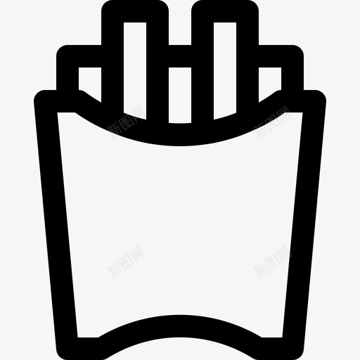 薯条食物45直系图标svg_新图网 https://ixintu.com 直系 薯条 食物45