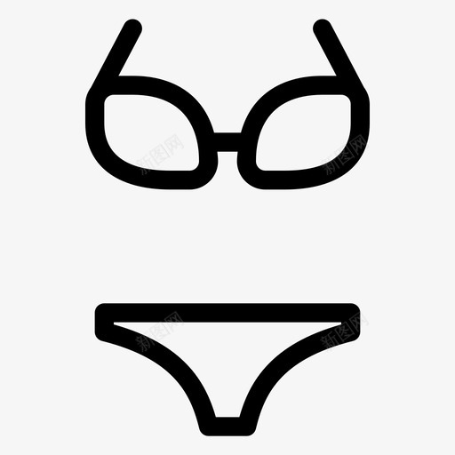 比基尼内衣性感图标svg_新图网 https://ixintu.com 2018年12月10日 内衣 性感 比基尼 泳装