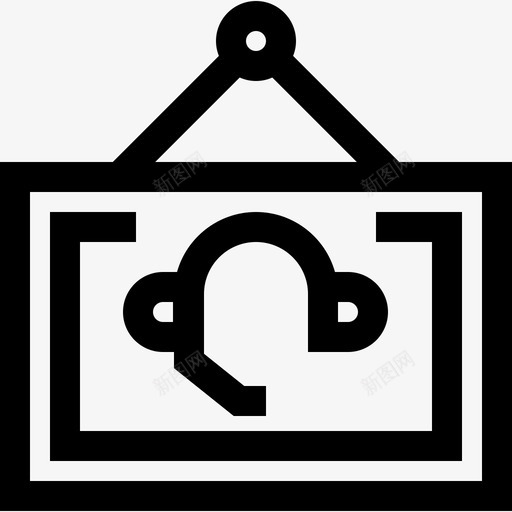 支架技术支持7线性图标svg_新图网 https://ixintu.com 技术支持7 支架 线性