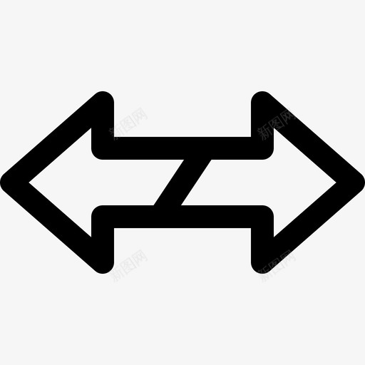 双箭头箭头10直线图标svg_新图网 https://ixintu.com 双箭头 直线 箭头10