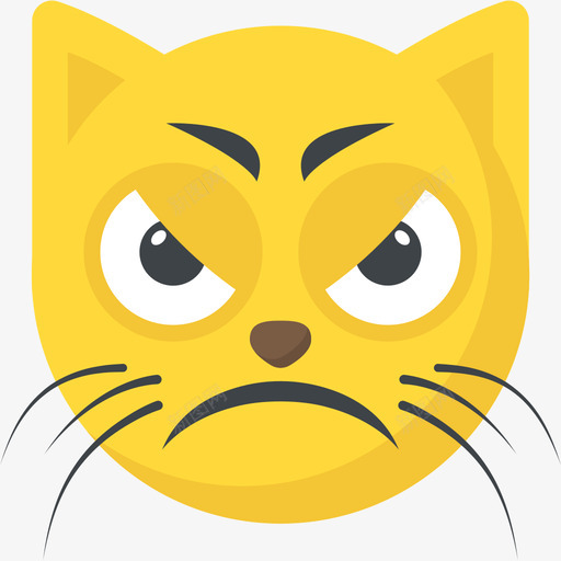 猫笑脸5扁平图标svg_新图网 https://ixintu.com 扁平 猫 笑脸5