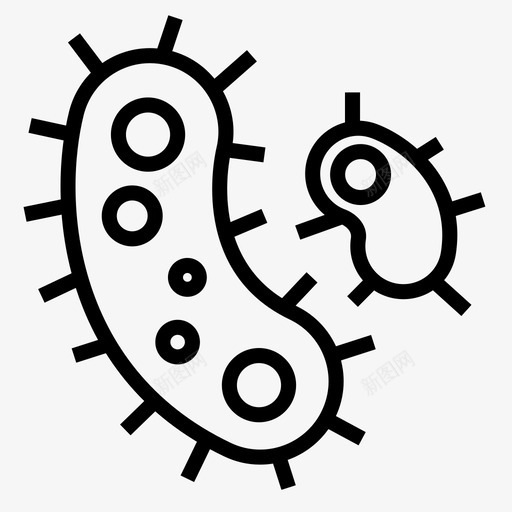 细菌细菌细胞细菌学图标svg_新图网 https://ixintu.com 微生物 病毒 细菌 细菌学 细菌细胞