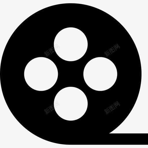 胶片卷盘接口45实心图标svg_新图网 https://ixintu.com 实心 接口45 胶片卷盘
