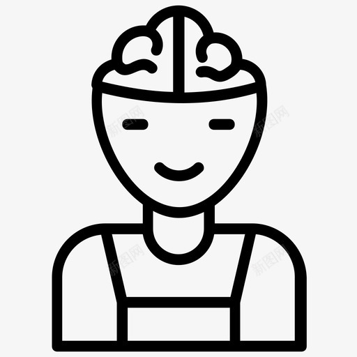 人类思维创造性思维人脑图标svg_新图网 https://ixintu.com 人类思维 人脑 创造性思维 工程元素线图标 智能