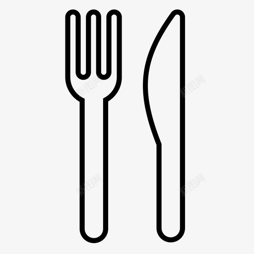 餐厅酒吧叉子图标svg_新图网 https://ixintu.com 刀 叉子 酒吧 餐厅