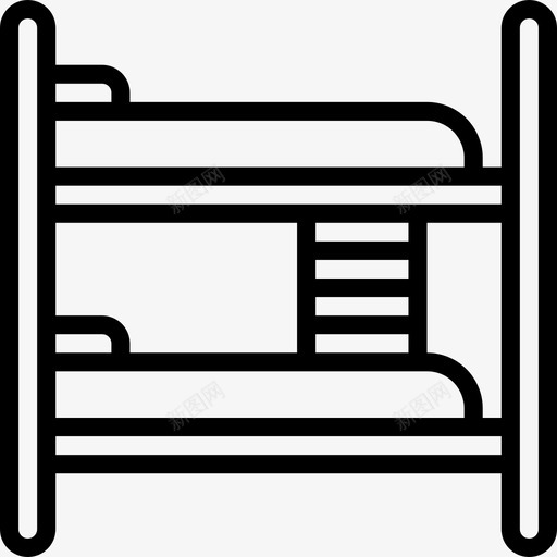 双层床家具58直线型图标svg_新图网 https://ixintu.com 双层床 家具58 直线型