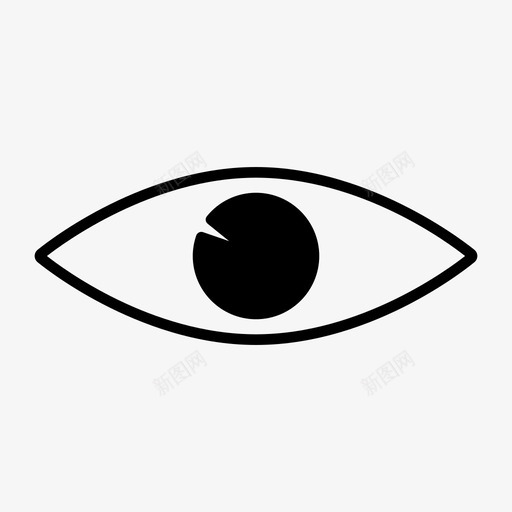 眼看发展图标轮廓svg_新图网 https://ixintu.com 发展图标轮廓 看 眼