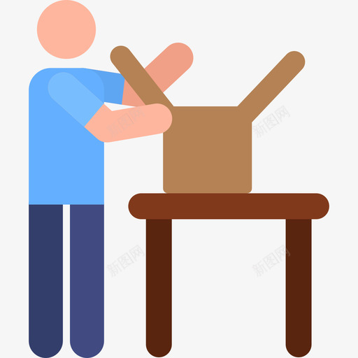 拆箱网上购物人体象形图颜色图标svg_新图网 https://ixintu.com 拆箱 网上购物人体象形图 颜色