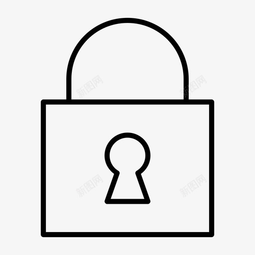 锁门加密图标svg_新图网 https://ixintu.com 保护 加密 安全 挂锁 洞 网薄 锁 门 预防