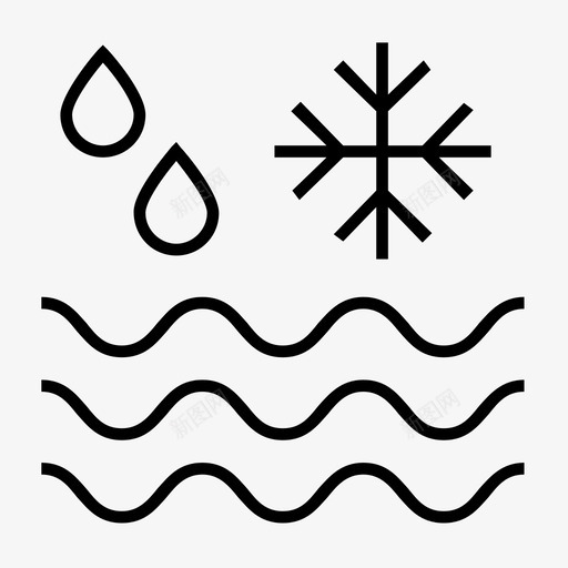 坏天气雾雨图标svg_新图网 https://ixintu.com 坏天气 天气线 湿 雨 雪 雾