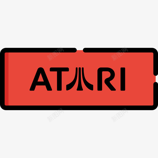 Atari电子游戏logo2线性颜色图标svg_新图网 https://ixintu.com Atari 电子游戏logo2 线性颜色