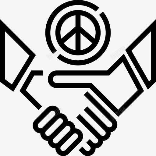 交易世界和平2直线型图标svg_新图网 https://ixintu.com 世界和平2 世界大同 交易 直线型