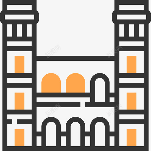 城市景观西班牙黄色阴影图标svg_新图网 https://ixintu.com 城市景观 西班牙 黄色阴影