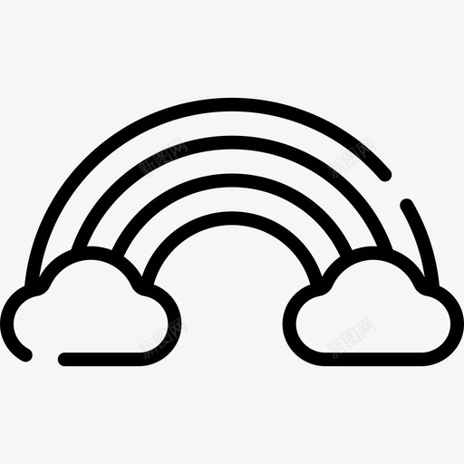 彩虹33号弹簧直线型图标svg_新图网 https://ixintu.com 33号弹簧 彩虹 直线型