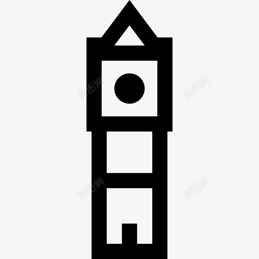 大本钟纪念碑17座直线形图标svg_新图网 https://ixintu.com 大本钟 直线形 纪念碑17座
