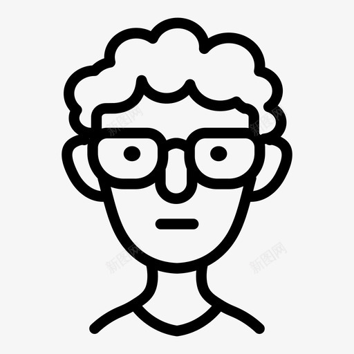 脸化身男孩图标svg_新图网 https://ixintu.com 书呆子 人的脸 化身 男 男孩 眼镜 脸