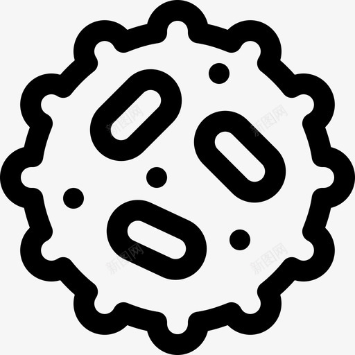 细菌化学18线状图标svg_新图网 https://ixintu.com 化学18 线状 细菌