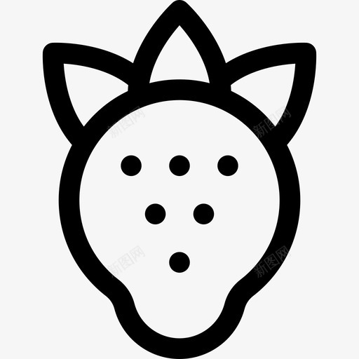 草莓春20直线型图标svg_新图网 https://ixintu.com 春20 直线型 草莓