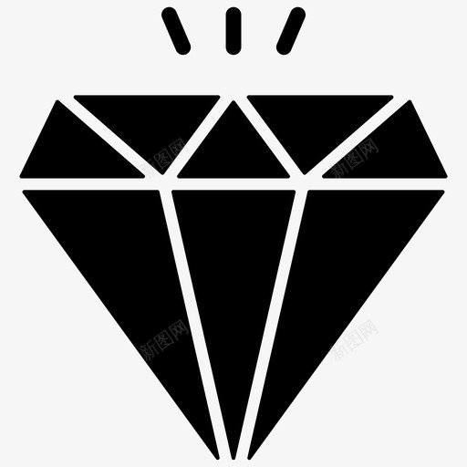 钻石明亮珍贵图标svg_新图网 https://ixintu.com 优质 明亮 珍贵 赌场元素雕文图标 钻石