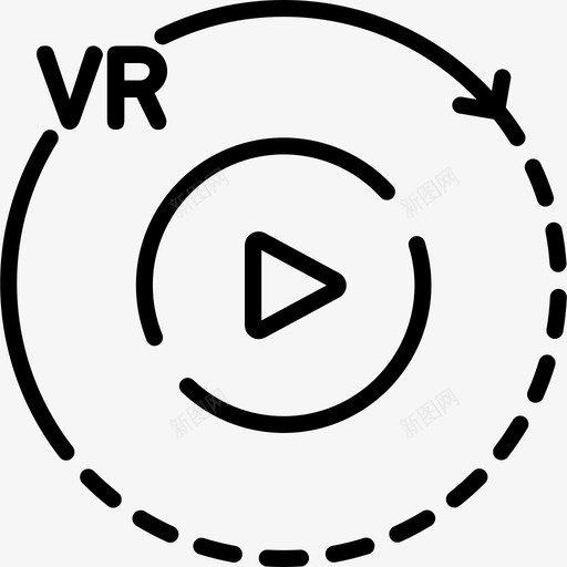 360度虚拟现实31线性图标svg_新图网 https://ixintu.com 360度 线性 虚拟现实31