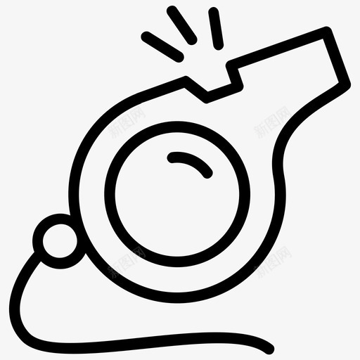 哨子体育器材体育哨子图标svg_新图网 https://ixintu.com 体育哨子 体育器材 吹哨 哨子 新年快乐线图标 警告