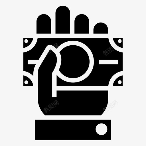 给钱银行捐款图标svg_新图网 https://ixintu.com 付款 填充图标 手 捐款 给钱 金融 银行