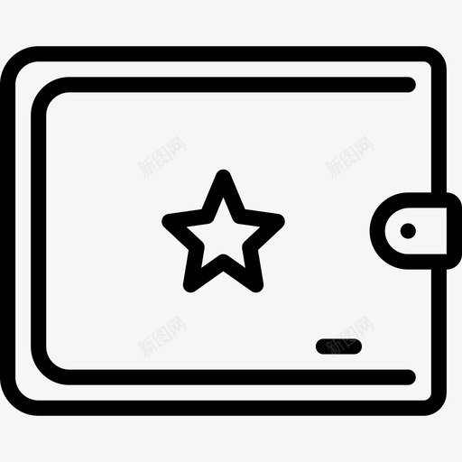 钱包男士配件2线性图标svg_新图网 https://ixintu.com 男士配件2 线性 钱包