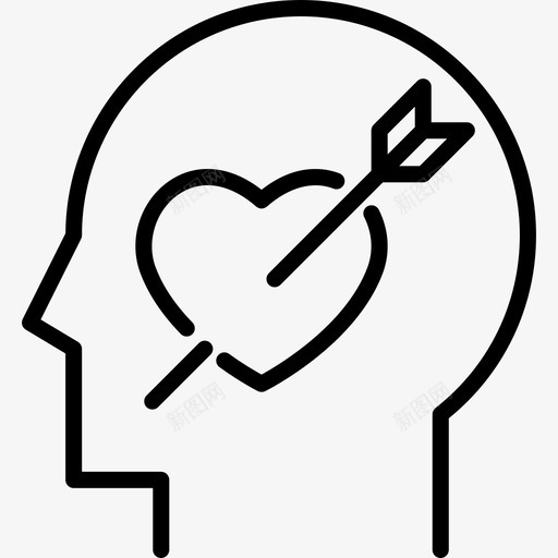 激情心理学直系图标svg_新图网 https://ixintu.com 心理学 激情 直系