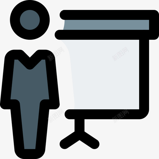 演示文稿用户17线性颜色图标svg_新图网 https://ixintu.com 演示文稿 用户17 线性颜色