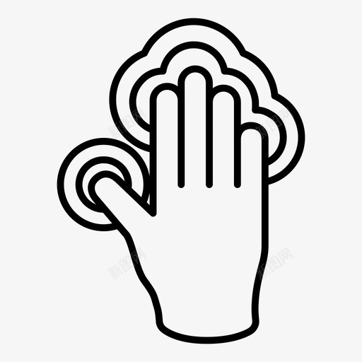 手咔嚓手指图标svg_新图网 https://ixintu.com 刷子 咔嚓 手 手指 触摸
