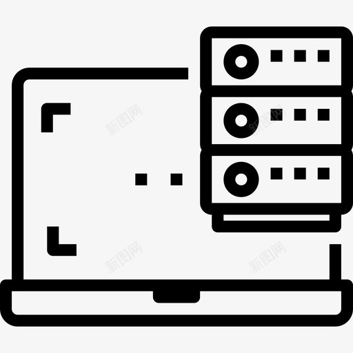 服务器网络和数据库2线性图标svg_新图网 https://ixintu.com 服务器 线性 网络和数据库2