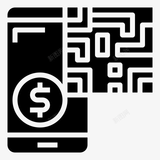 扫码商务金融二维码图标svg_新图网 https://ixintu.com 二维码 商务金融 快速响应 扫码 电子商务扎实